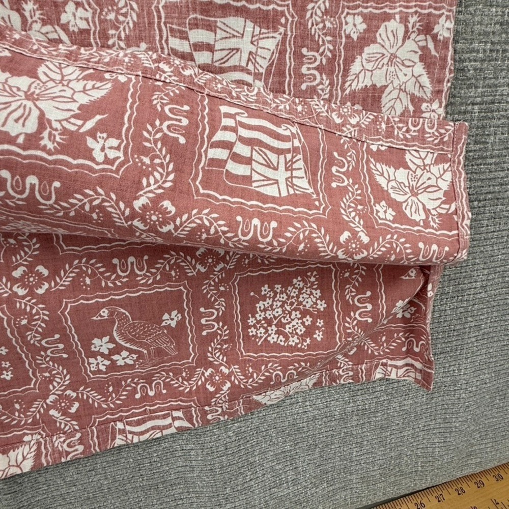 Vtg Reyn Spooner Sz 3XL Y2K Rust Red Lahaina Sailor Floral Hawaiia Kloth Popover - Picture 6 of 12